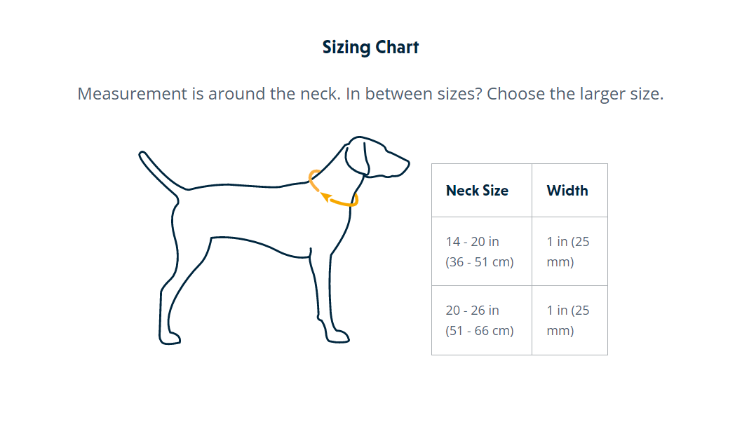 Size Guide Confluence Collar